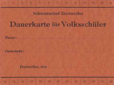 Dauerkarte für Volksschüler